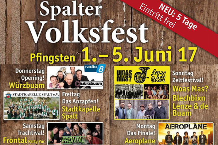Spalter Volksfest vom 1. bis 5. Juni